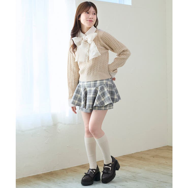 フリルトリムリボンタイセットニット | MAJESTIC LEGON  | 詳細画像19 