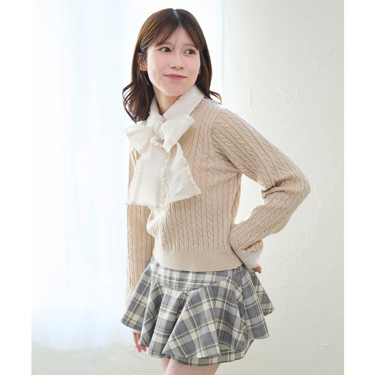 フリルトリムリボンタイセットニット | MAJESTIC LEGON  | 詳細画像22 