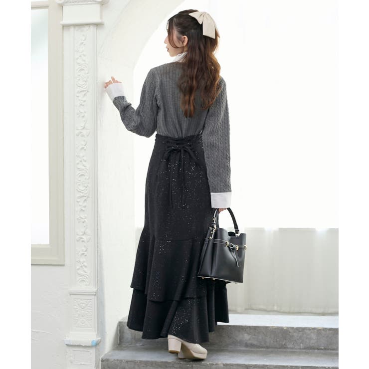 フリルトリムリボンタイセットニット | MAJESTIC LEGON  | 詳細画像27 