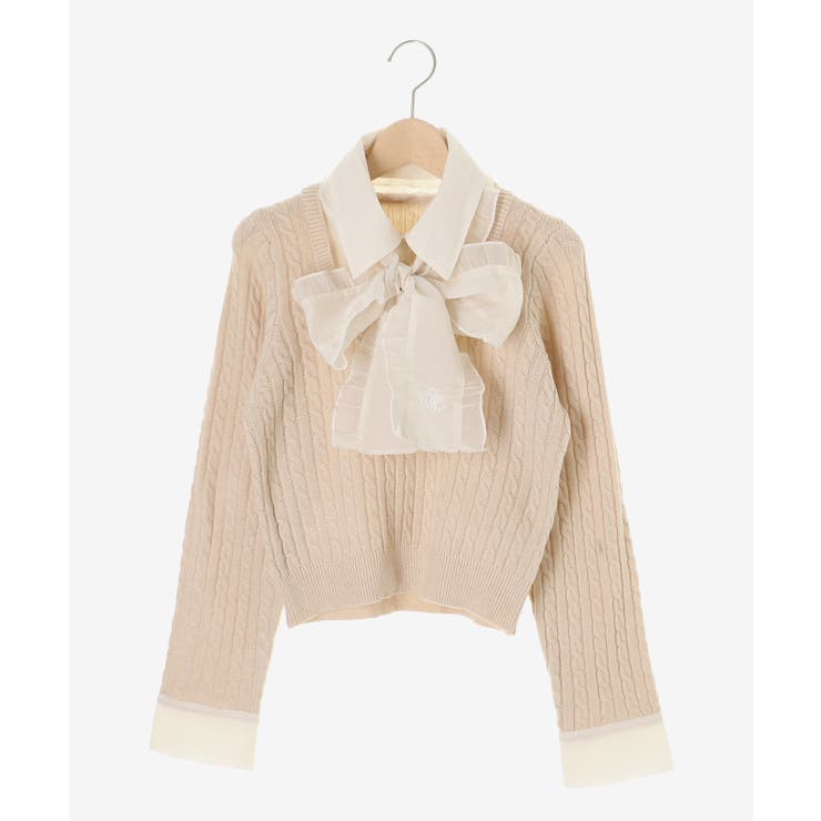 フリルトリムリボンタイセットニット | MAJESTIC LEGON  | 詳細画像38 