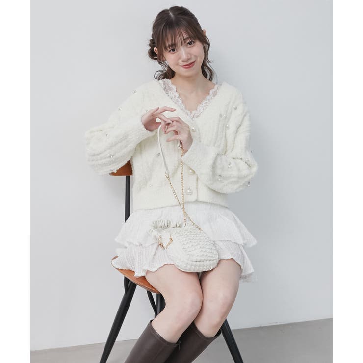 ビジューマシュマロカーディガン | MAJESTIC LEGON  | 詳細画像4 