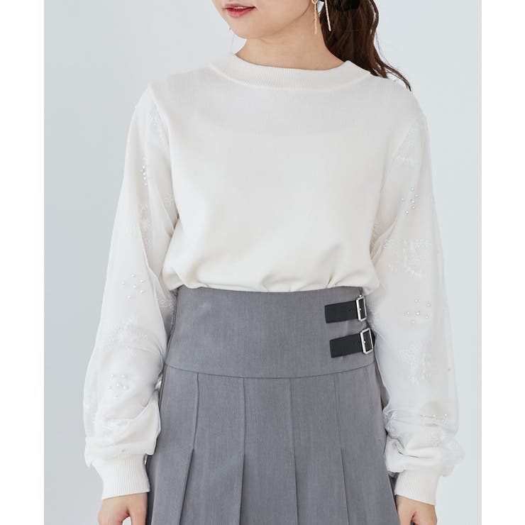 パールチュールスリーブニット | MAJESTIC LEGON  | 詳細画像10 