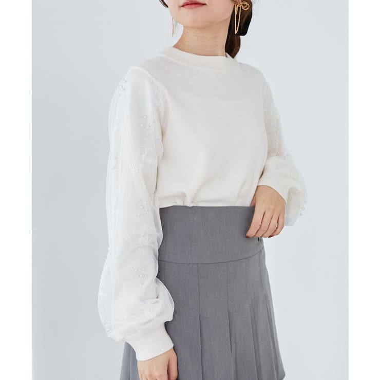 パールチュールスリーブニット | MAJESTIC LEGON  | 詳細画像11 