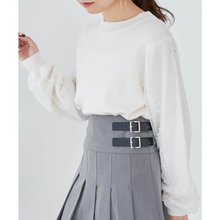 パールチュールスリーブニット | MAJESTIC LEGON  | 詳細画像12 