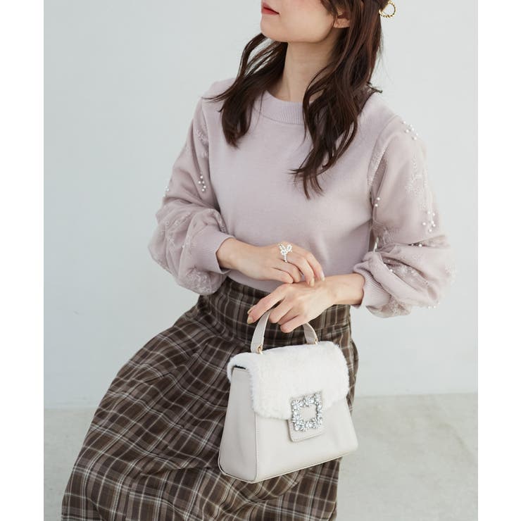 パールチュールスリーブニット | MAJESTIC LEGON  | 詳細画像15 