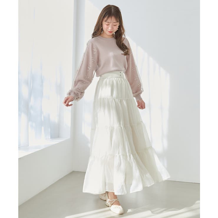 パールチュールスリーブニット | MAJESTIC LEGON  | 詳細画像19 