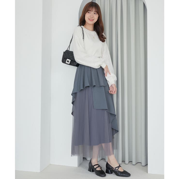 パールチュールスリーブニット | MAJESTIC LEGON  | 詳細画像2 