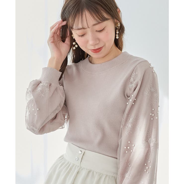 パールチュールスリーブニット | MAJESTIC LEGON  | 詳細画像23 