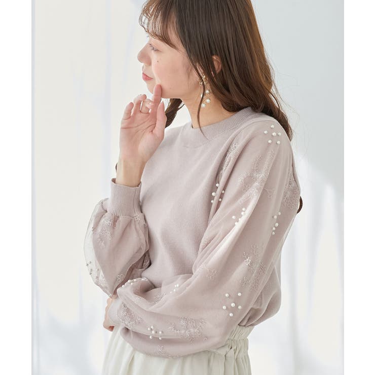 パールチュールスリーブニット | MAJESTIC LEGON  | 詳細画像24 