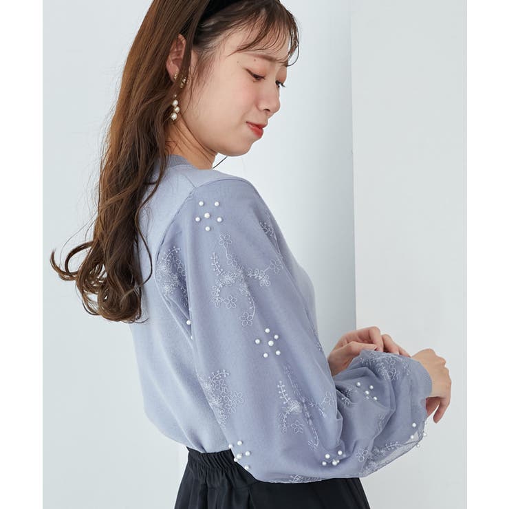 パールチュールスリーブニット | MAJESTIC LEGON  | 詳細画像31 