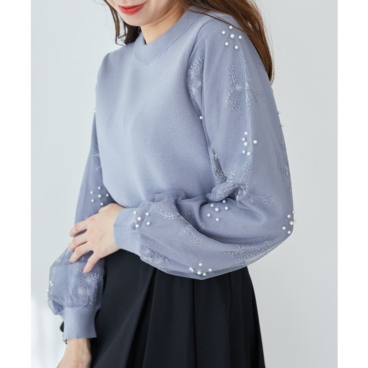 パールチュールスリーブニット | MAJESTIC LEGON  | 詳細画像32 