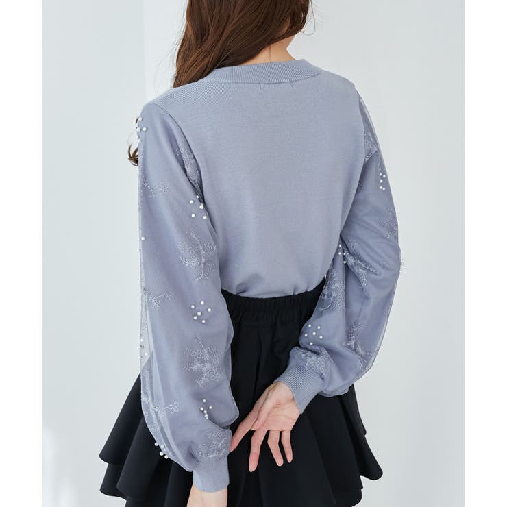 パールチュールスリーブニット | MAJESTIC LEGON  | 詳細画像33 