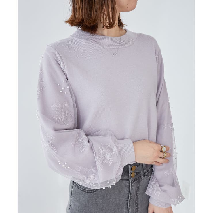 パールチュールスリーブニット | MAJESTIC LEGON  | 詳細画像40 