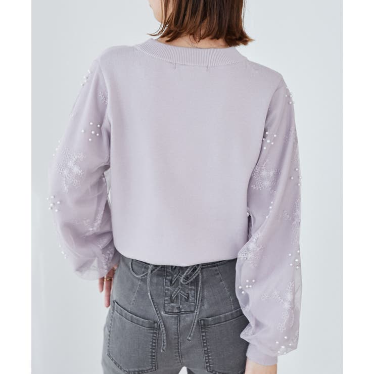 パールチュールスリーブニット | MAJESTIC LEGON  | 詳細画像42 