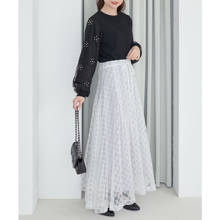 パールチュールスリーブニット | MAJESTIC LEGON  | 詳細画像45 