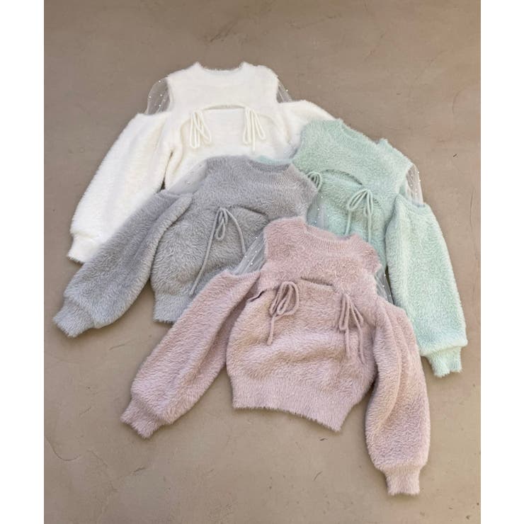 デコルテオープンシアーショルダーニット | MAJESTIC LEGON  | 詳細画像1 