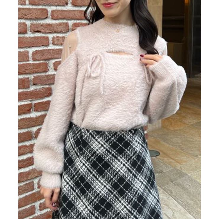 デコルテオープンシアーショルダーニット | MAJESTIC LEGON  | 詳細画像11 