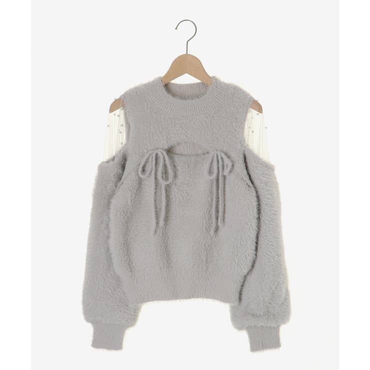 デコルテオープンシアーショルダーニット | MAJESTIC LEGON  | 詳細画像22 