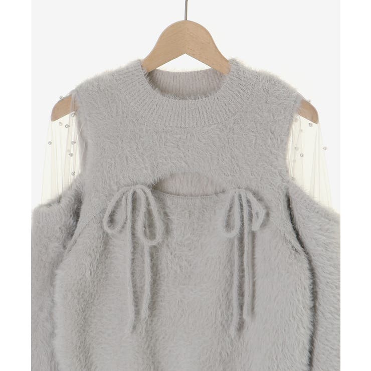 デコルテオープンシアーショルダーニット | MAJESTIC LEGON  | 詳細画像24 