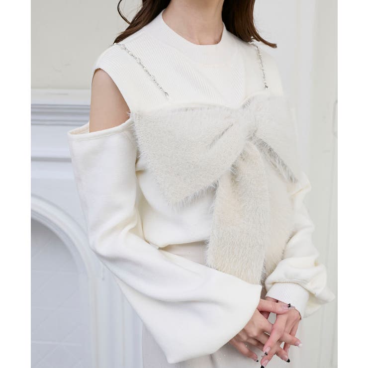 ビッグリボンチェーン付きニット | MAJESTIC LEGON  | 詳細画像11 