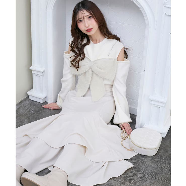 ビッグリボンチェーン付きニット | MAJESTIC LEGON  | 詳細画像2 