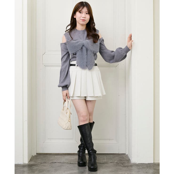 ビッグリボンチェーン付きニット | MAJESTIC LEGON  | 詳細画像21 