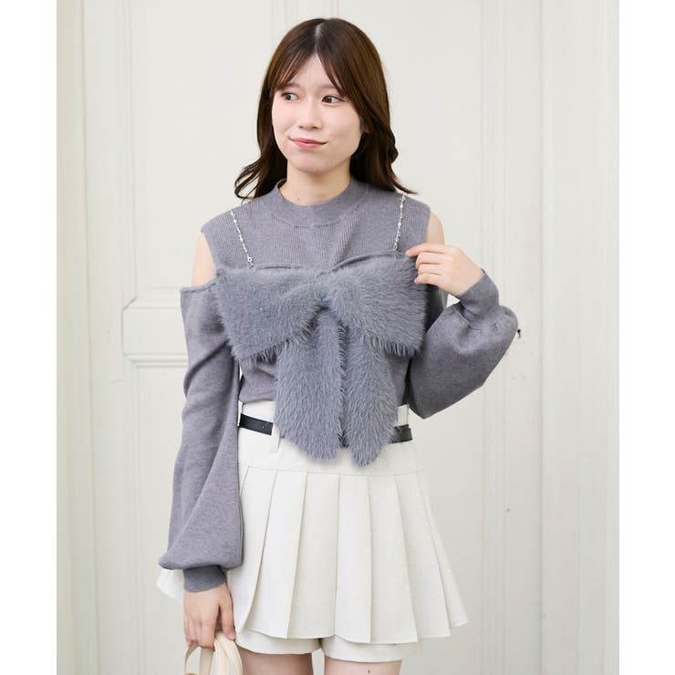 ビッグリボンチェーン付きニット | MAJESTIC LEGON  | 詳細画像24 