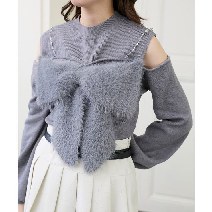 ビッグリボンチェーン付きニット | MAJESTIC LEGON  | 詳細画像27 