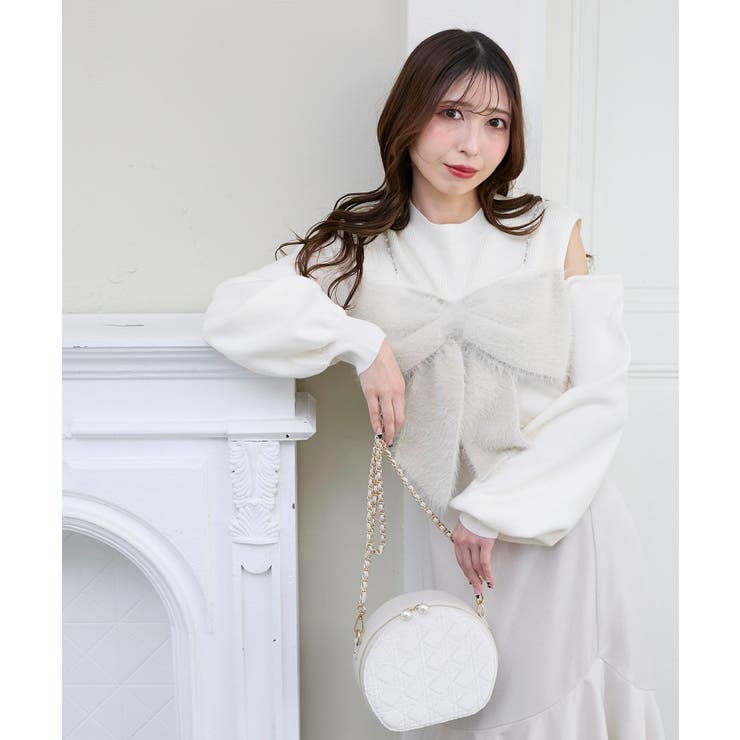 ビッグリボンチェーン付きニット | MAJESTIC LEGON  | 詳細画像4 