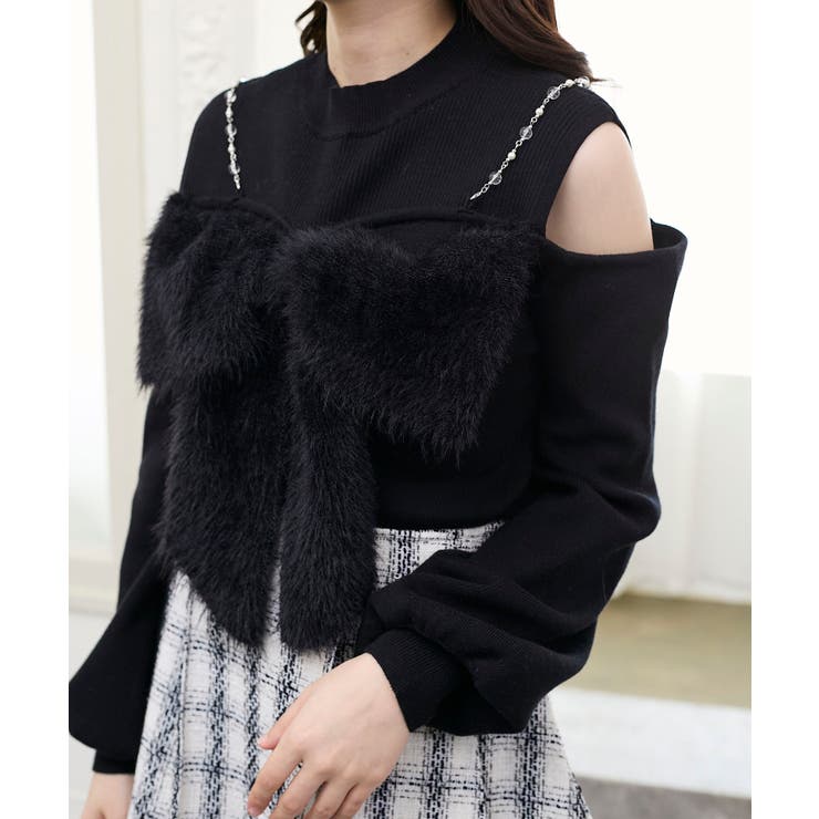 ビッグリボンチェーン付きニット | MAJESTIC LEGON  | 詳細画像44 