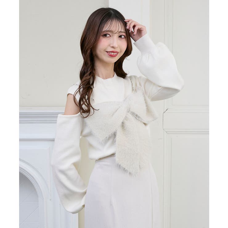 ビッグリボンチェーン付きニット | MAJESTIC LEGON  | 詳細画像9 