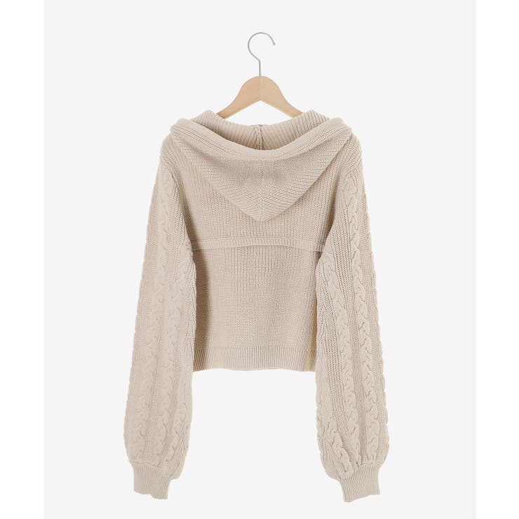 ポンポン付きフードケーブルニット | MAJESTIC LEGON  | 詳細画像29 