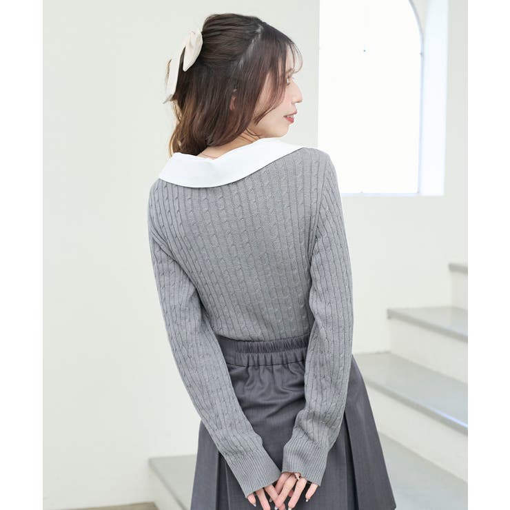 チェックリボンレイヤードライクニット | MAJESTIC LEGON  | 詳細画像15 