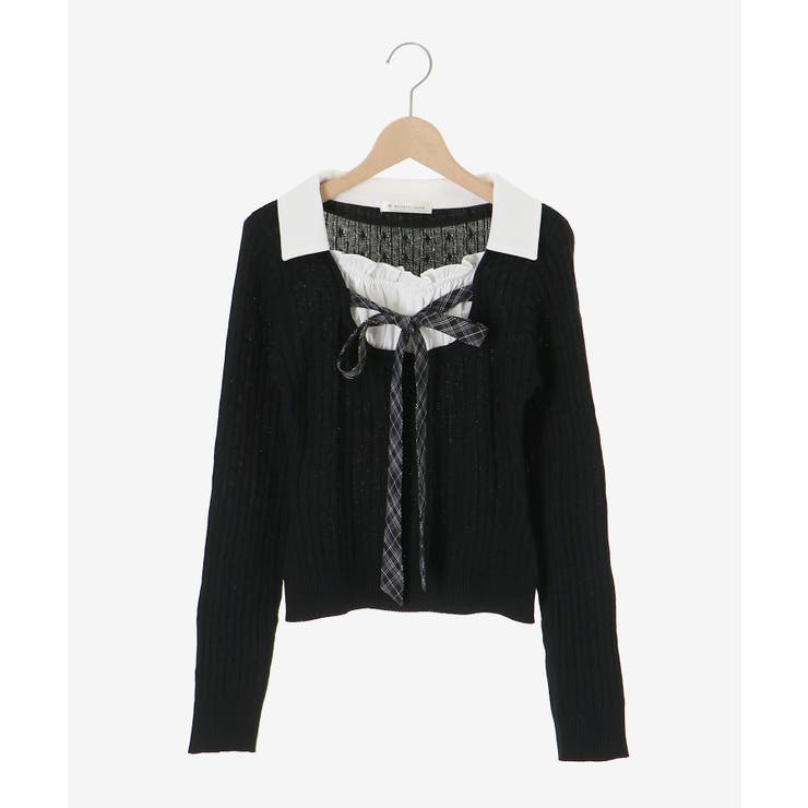 チェックリボンレイヤードライクニット | MAJESTIC LEGON  | 詳細画像28 