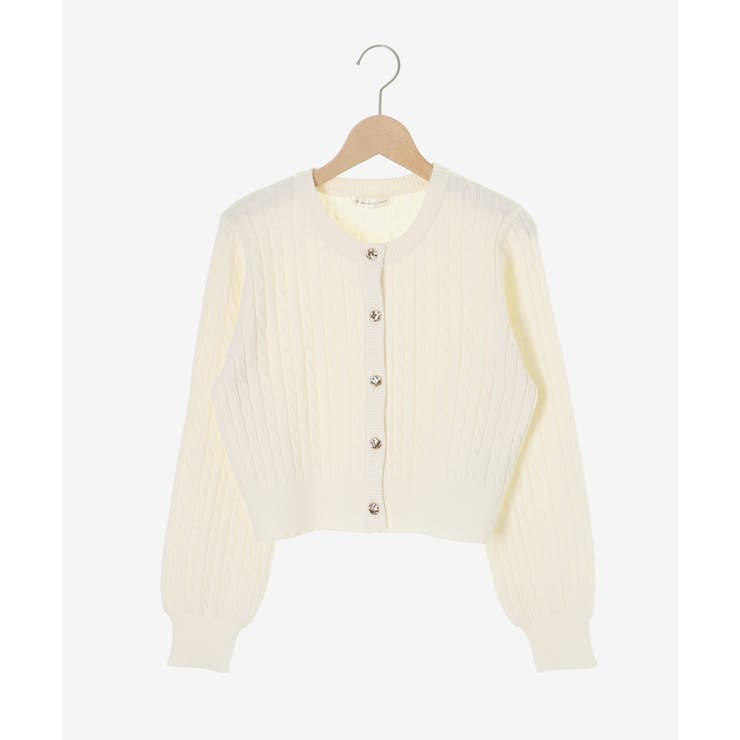 ゴールドボタンケーブルニットカーデ | MAJESTIC LEGON  | 詳細画像9 