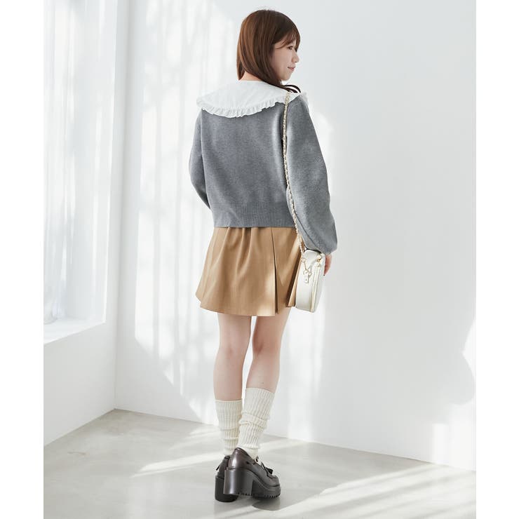 フリルカラーセットニットカーディガン | MAJESTIC LEGON  | 詳細画像10 