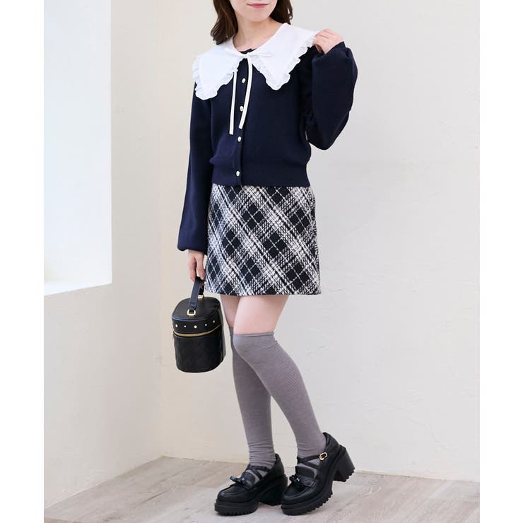 フリルカラーセットニットカーディガン | MAJESTIC LEGON  | 詳細画像24 