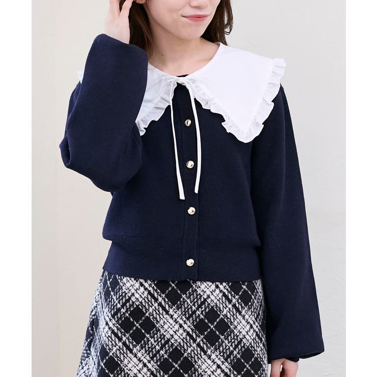 フリルカラーセットニットカーディガン | MAJESTIC LEGON  | 詳細画像26 