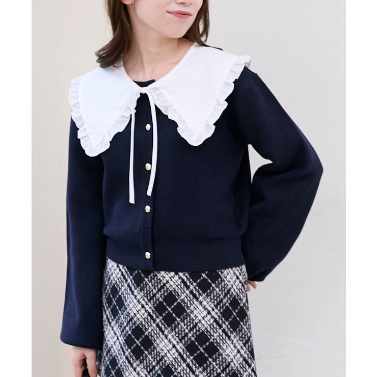 フリルカラーセットニットカーディガン | MAJESTIC LEGON  | 詳細画像27 