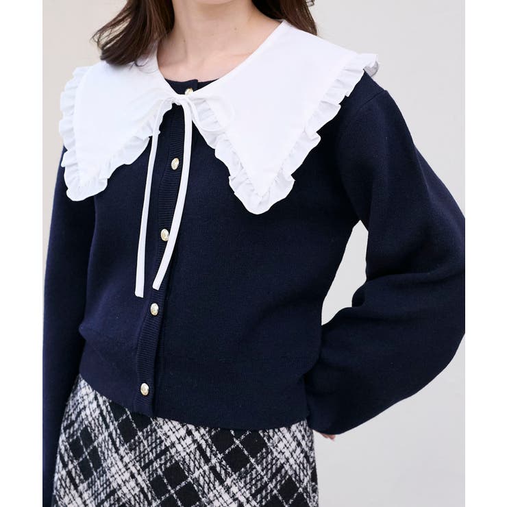 フリルカラーセットニットカーディガン | MAJESTIC LEGON  | 詳細画像29 