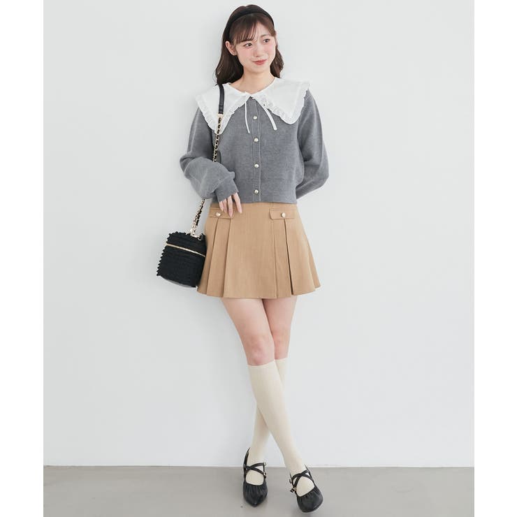 フリルカラーセットニットカーディガン | MAJESTIC LEGON  | 詳細画像3 