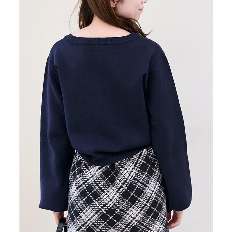 フリルカラーセットニットカーディガン | MAJESTIC LEGON  | 詳細画像31 