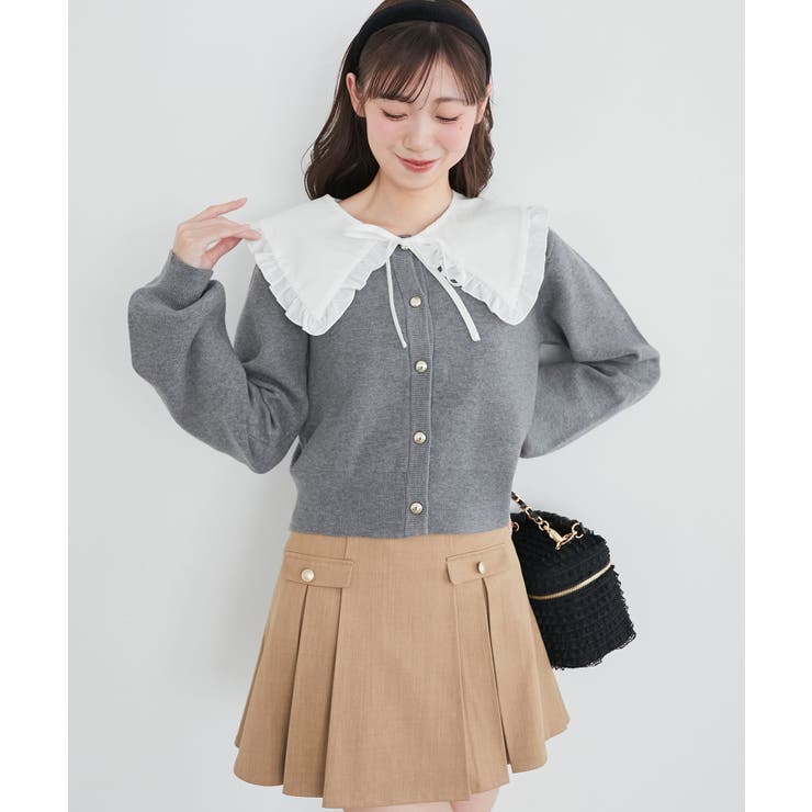 フリルカラーセットニットカーディガン | MAJESTIC LEGON  | 詳細画像6 