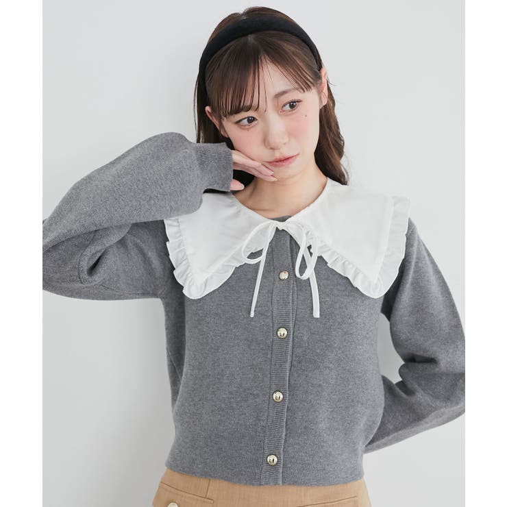 フリルカラーセットニットカーディガン | MAJESTIC LEGON  | 詳細画像7 