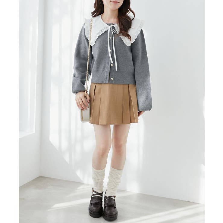 フリルカラーセットニットカーディガン | MAJESTIC LEGON  | 詳細画像8 