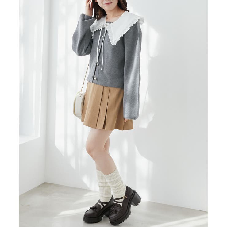 フリルカラーセットニットカーディガン | MAJESTIC LEGON  | 詳細画像9 