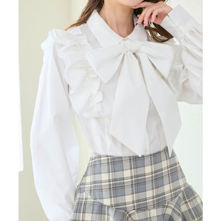 ショルダーフリルボウタイブラウス | MAJESTIC LEGON  | 詳細画像15 