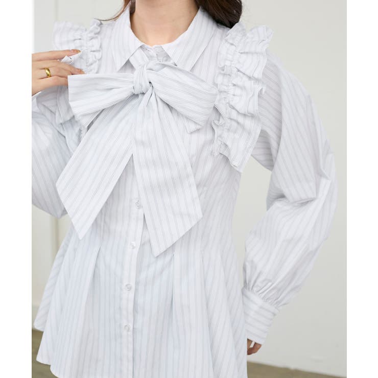 ショルダーフリルボウタイブラウス | MAJESTIC LEGON  | 詳細画像22 