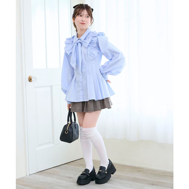 ショルダーフリルボウタイブラウス | MAJESTIC LEGON  | 詳細画像24 