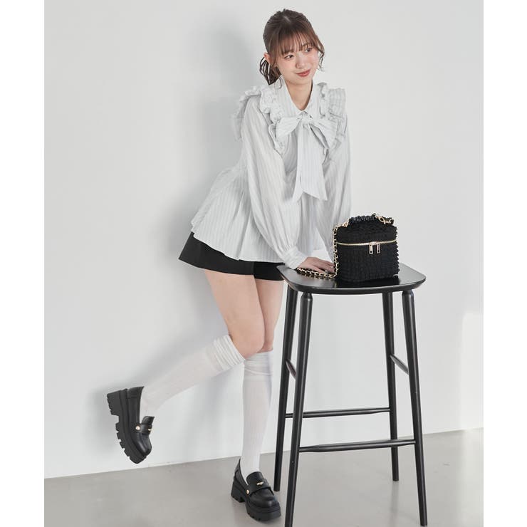 ショルダーフリルボウタイブラウス | MAJESTIC LEGON  | 詳細画像5 